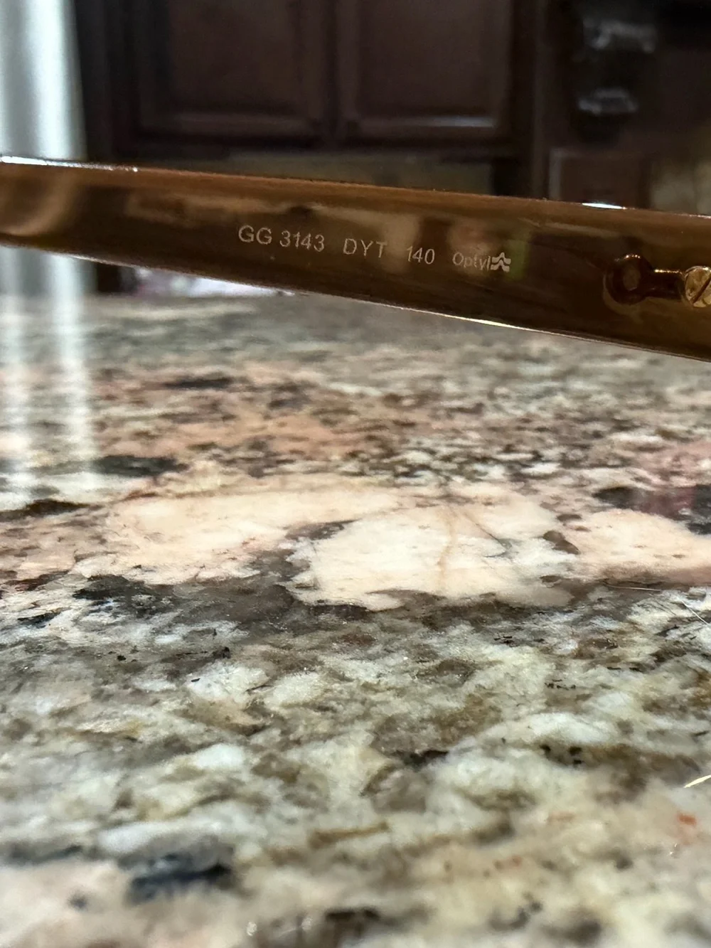 Gucci Transparent Brown Horsebit Rectangle Glasses-NO LENSES